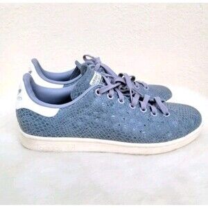 Adidas Stan Smith gray snake print sneaker Women's size 9.5